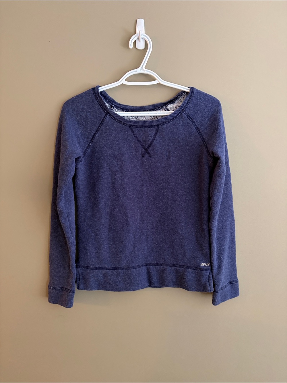 Vintage Aerie Navy Scoop Crewneck Sweater